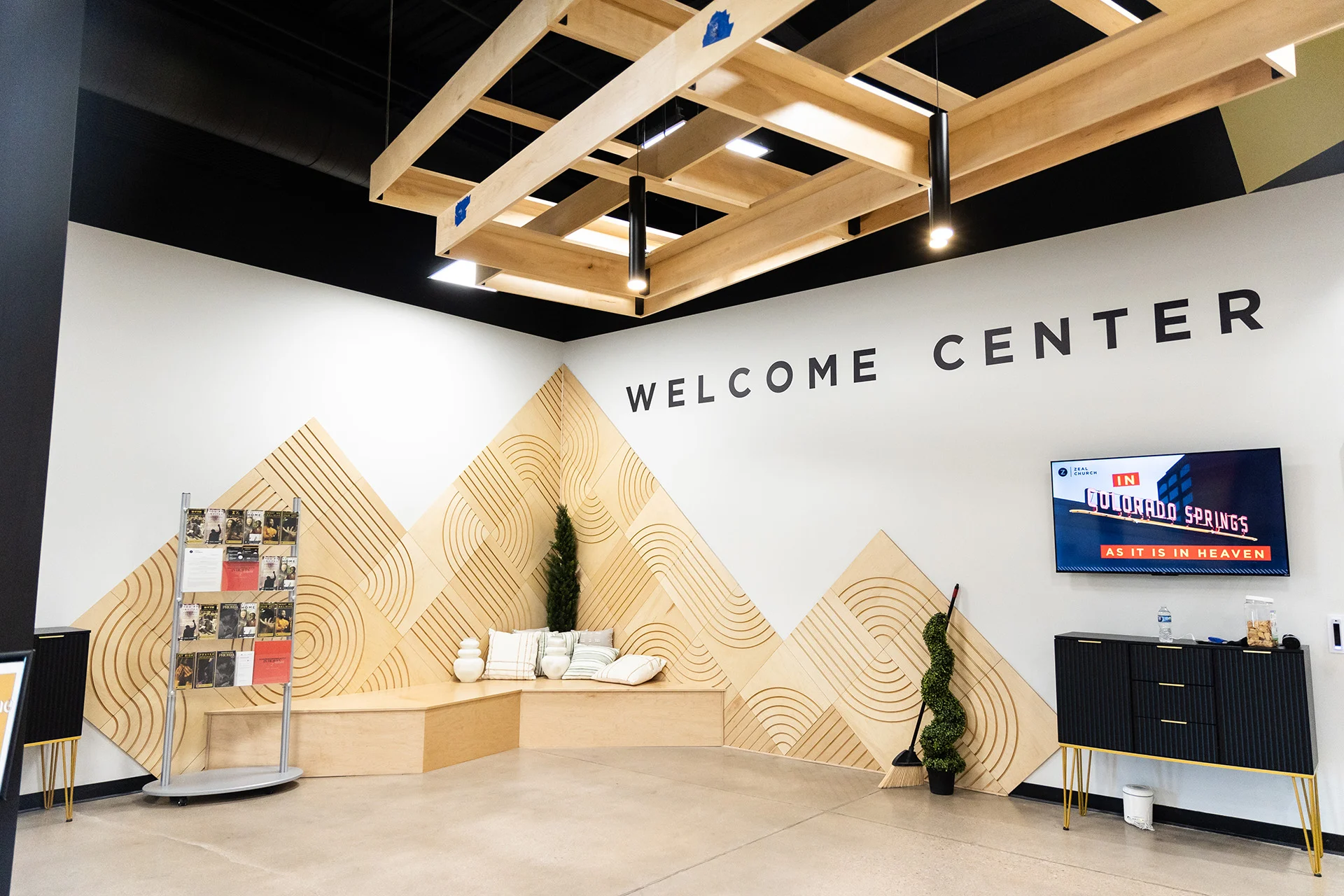 Zeal lobby welcome church building church architect