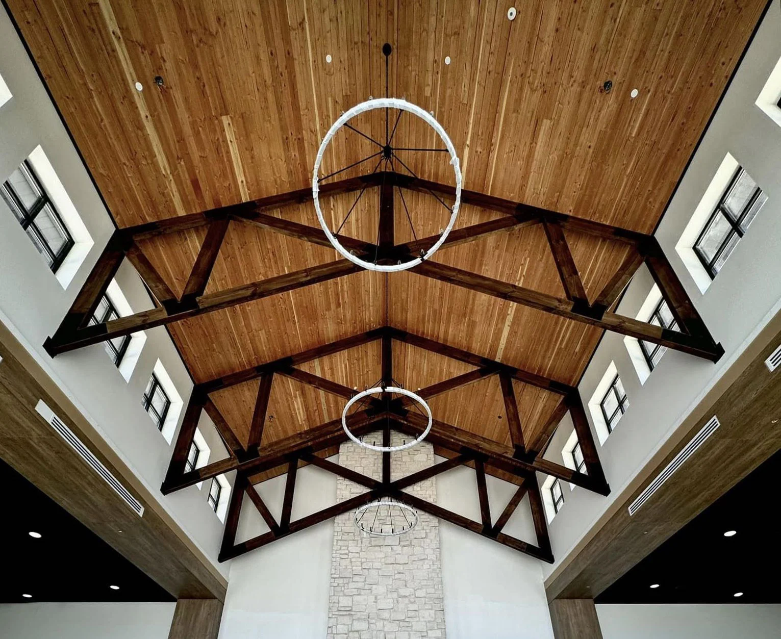 East Memorial high ceiling church architect church building