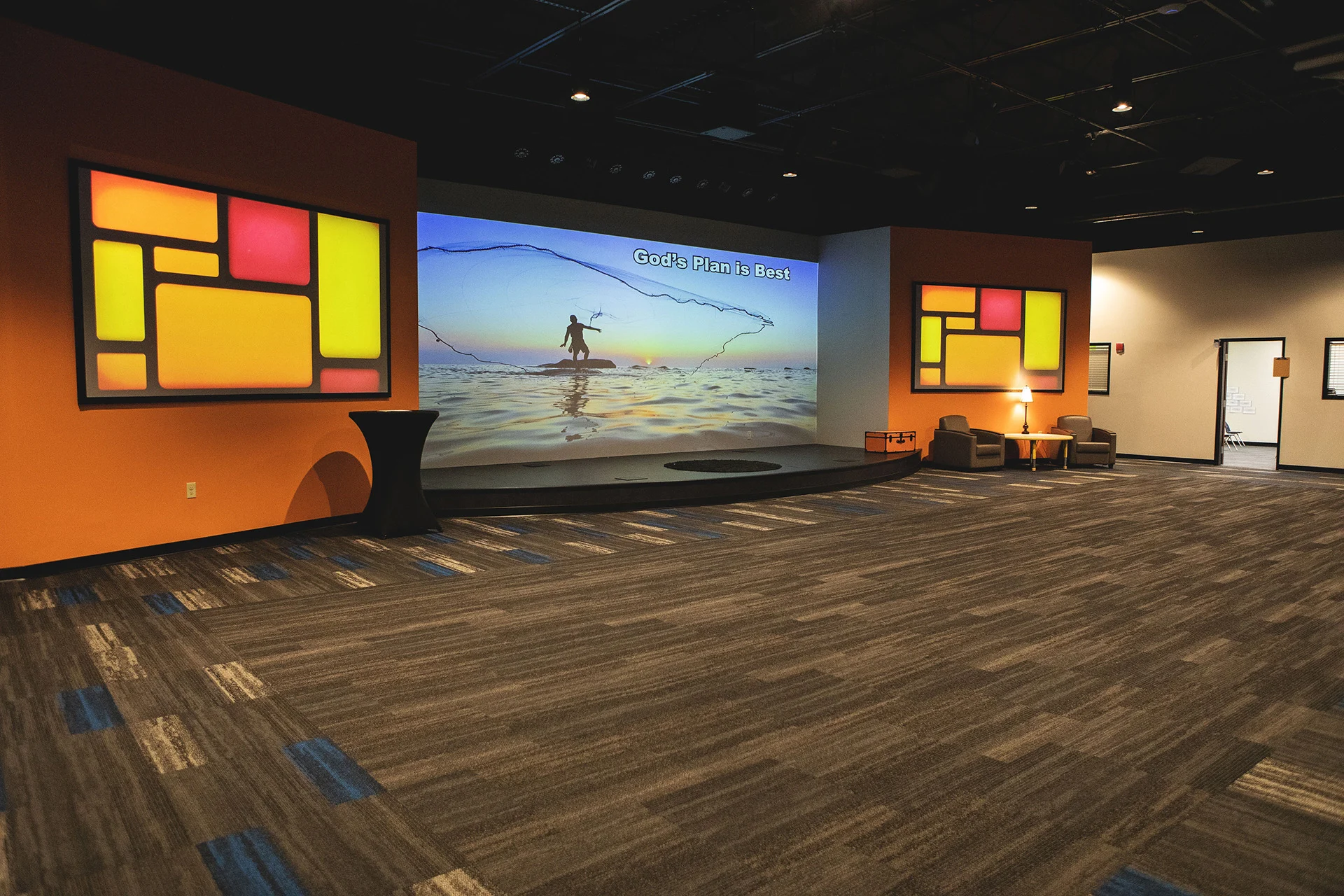 First Christian Church kids lobby church building church architect