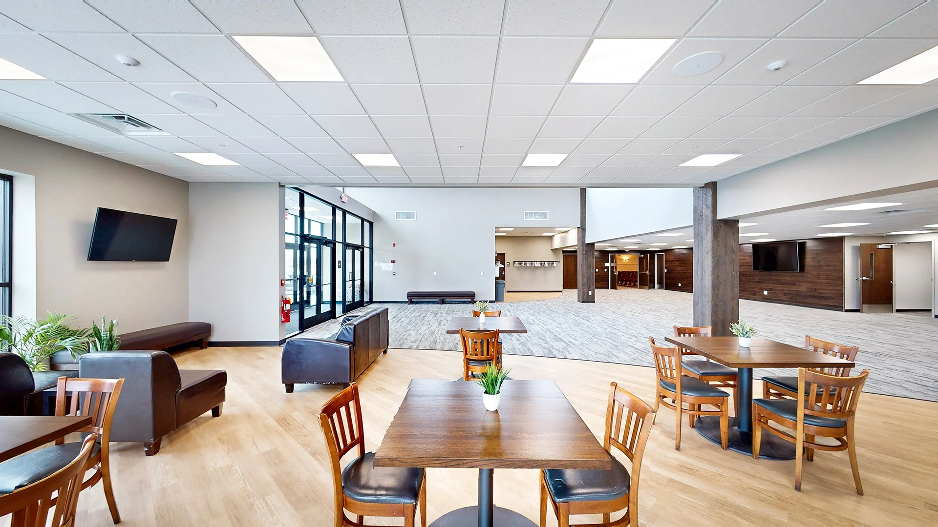 Waterville Community Church lobby church building church architect