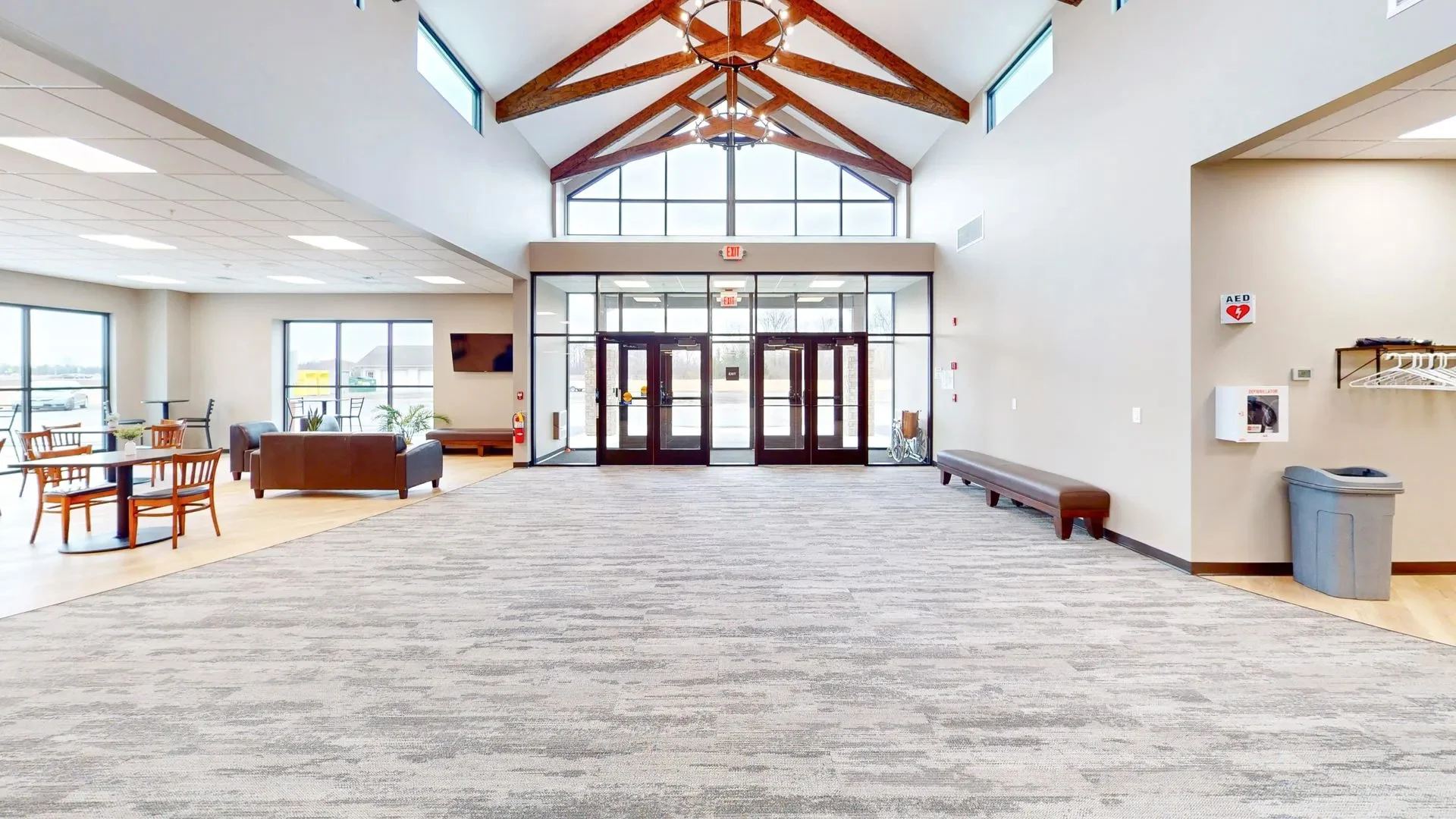 Waterville Community Church lobby church building church architect
