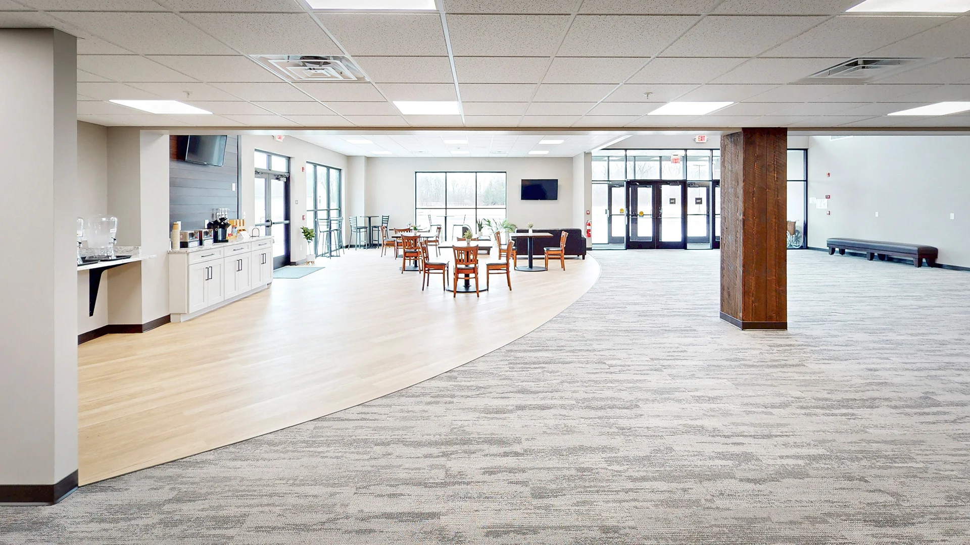 Waterville Community Church lobby church building church architect