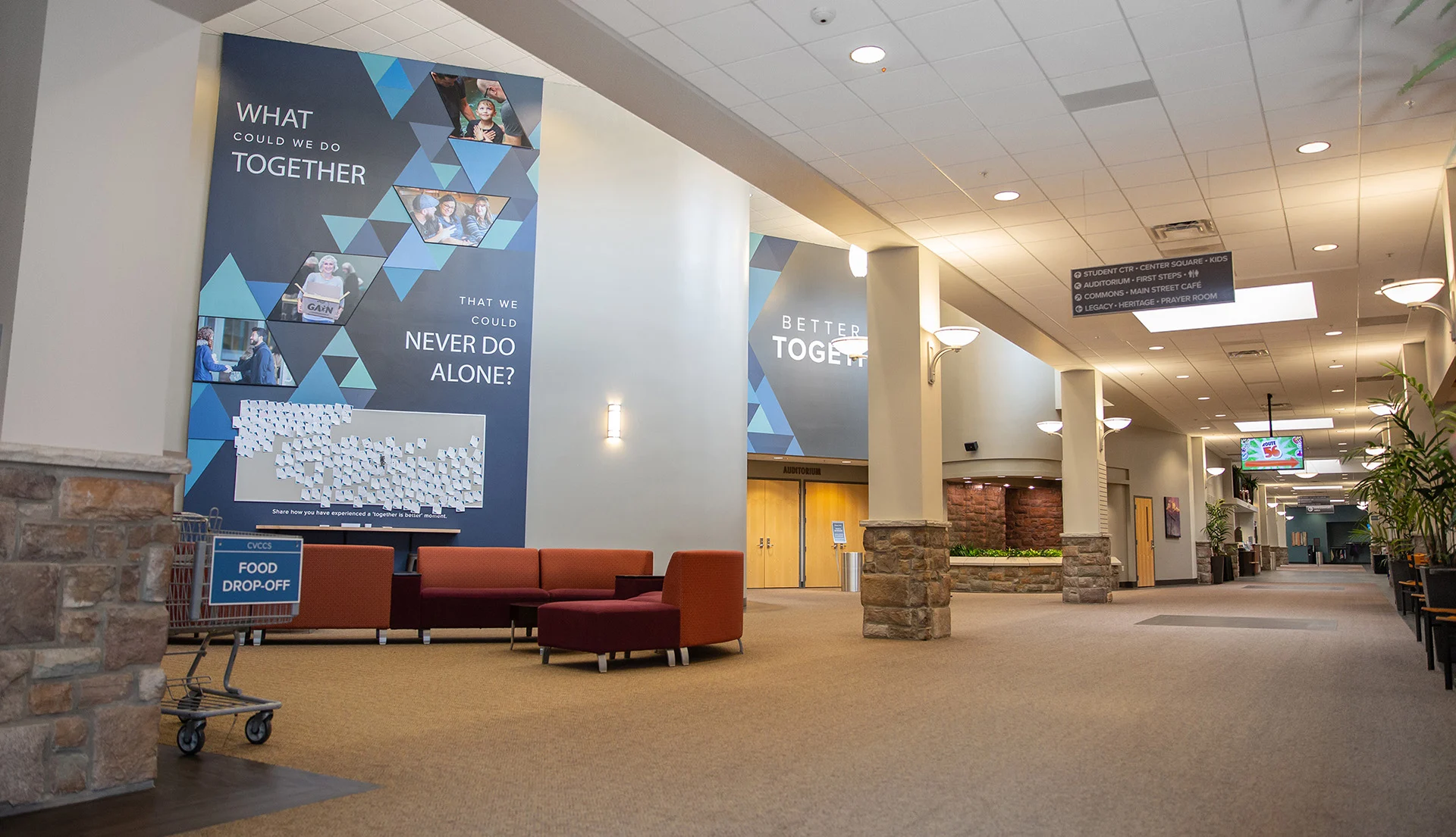 Worship Center lobby church building church architect