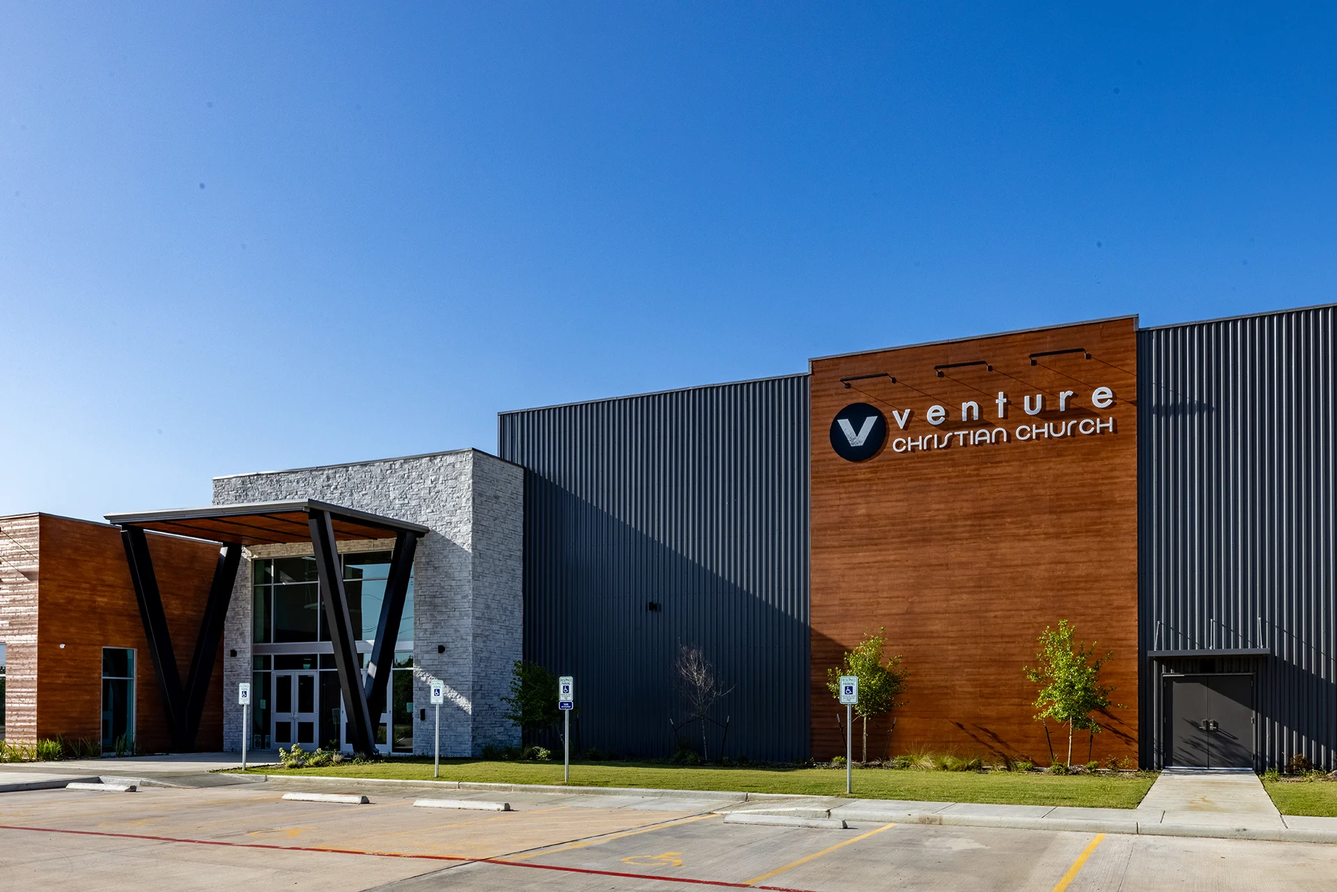 Venture Christian Church exterior church building church architect