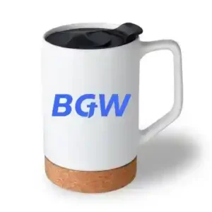 17 OZ Sublimation Mugs with Cork Bottom and Lid