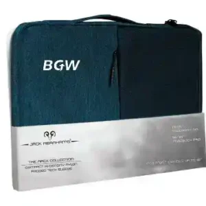Jack Abrahams The Velocity Two-Tone Nylon Protective Padded Laptop Sleeve 4L